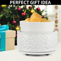 Wax Warmer Wax Melt Warmer for Scented Wax 3-1 Electric Candle Warmer Home Fragrance Wax Burner Perfect Christmas Gifts for Mom Women(Black-Granular)