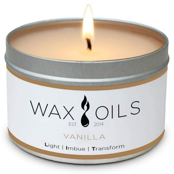 Wax and Oils Soy Wax Aromatherapy Scented Candles (Autumn Spice) 8 Ounces. Single Autumn Spice