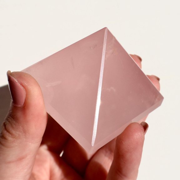 Rose Quartz Crystal Pyramid – 1.5–2" Polished Pink Mineral