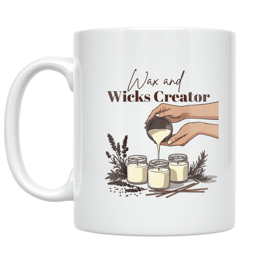 Wax and Wicks Creator - DIY Candle Maker - 11 oz Ceramic Coffee Mug