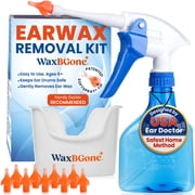 WaxBGone  Ear Wax Removal Kit   Ear Cleaning Kit, Made from Medical Grade Material, Safe for Delicate Eardrums   Includes 10 Reusable SoftSpray  Irrigation Tips & Ear Basin