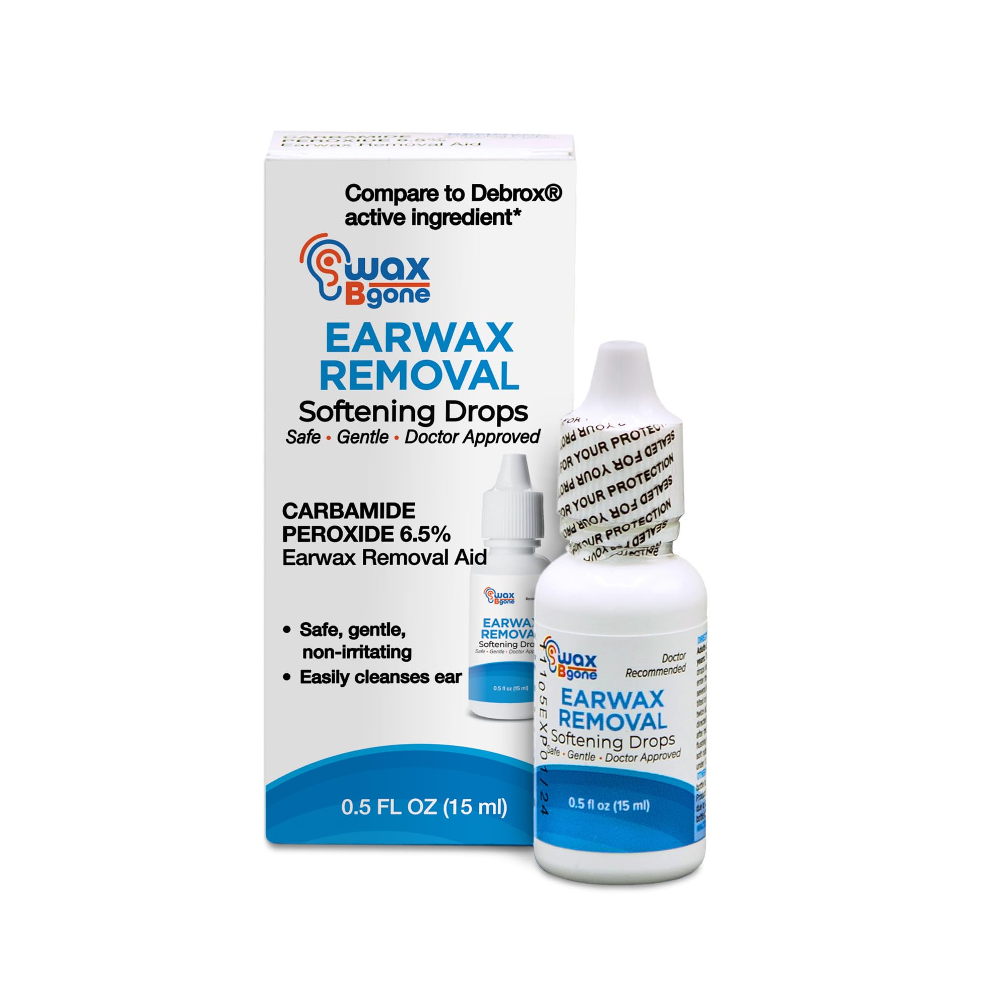 WaxBgone Ear Wax Removal Drops Dissolves Ear Wax with Gentle Foaming