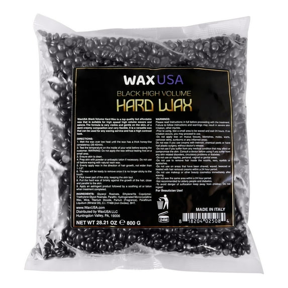 WaxUSA Black High Volume Demi Creamy Hard Wax 28.21 oz | 1.76 lb | 800 g
