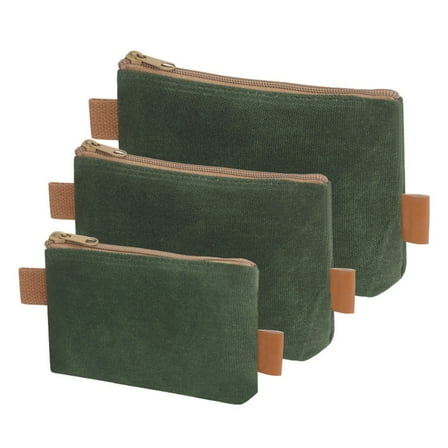 Waxed Canvas Tool Pouches 3 Pack for Efficient Hardware Storage Tool Organizers