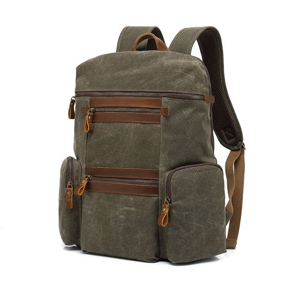 Waxed Canvas Waterproof Travel Computer Bag,Khaki