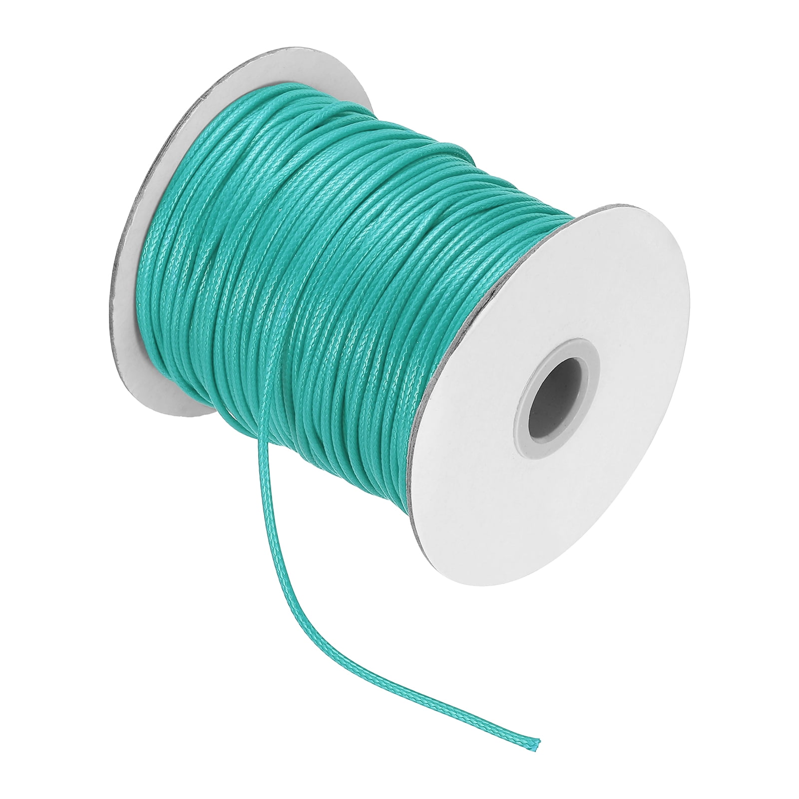 Waxed Cord 2.5mm Waxed Thread 87 Yard Wax String Leather Cord for Bracelet Making, Necklaces, Beading, Jewelry Making and DIY Crafts(Blue-Green)