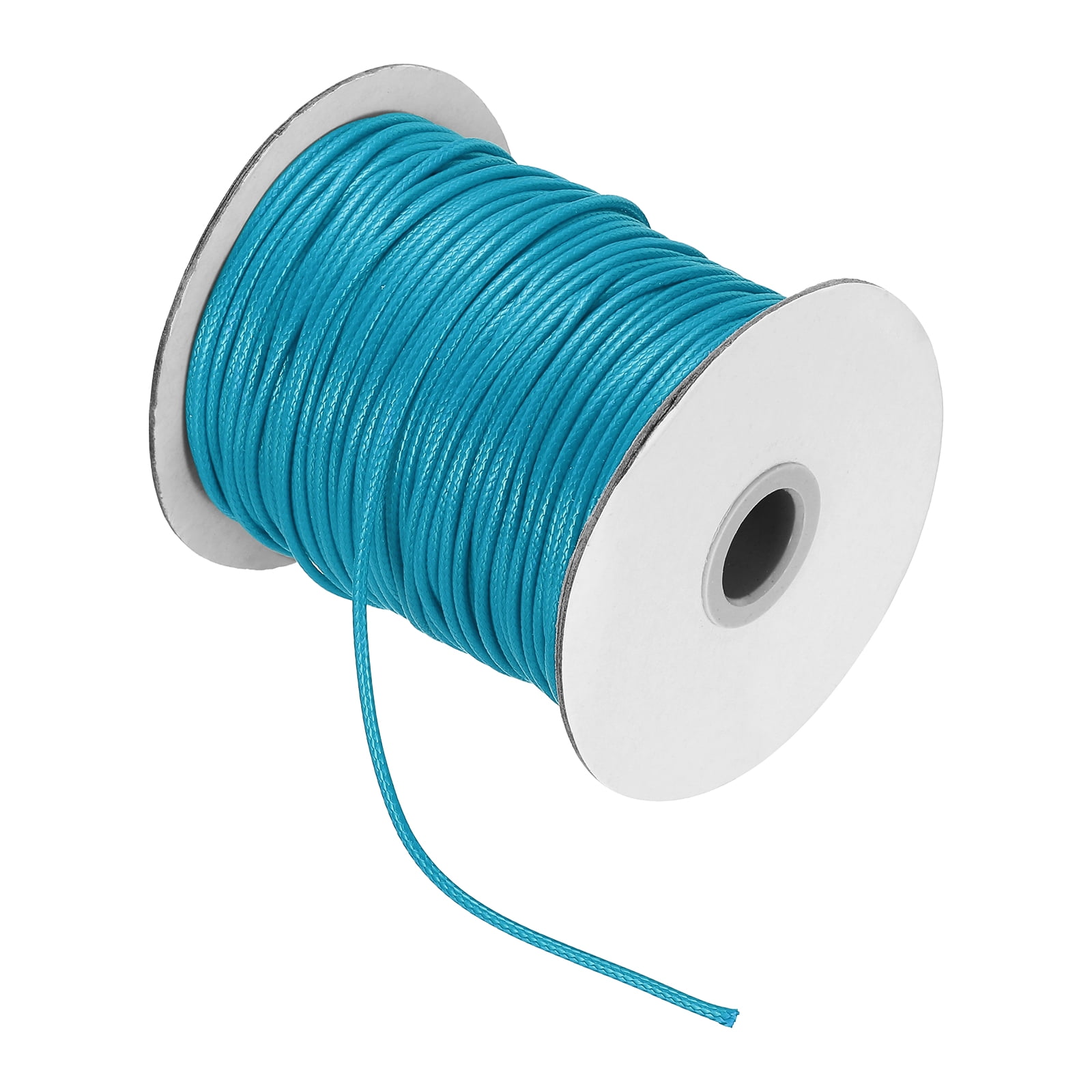 Waxed Cord 2.5mm Waxed Thread 87 Yard Wax String Leather Cord for Bracelet Making, Necklaces, Beading, Jewelry Making and DIY Crafts(Peacock Blue)