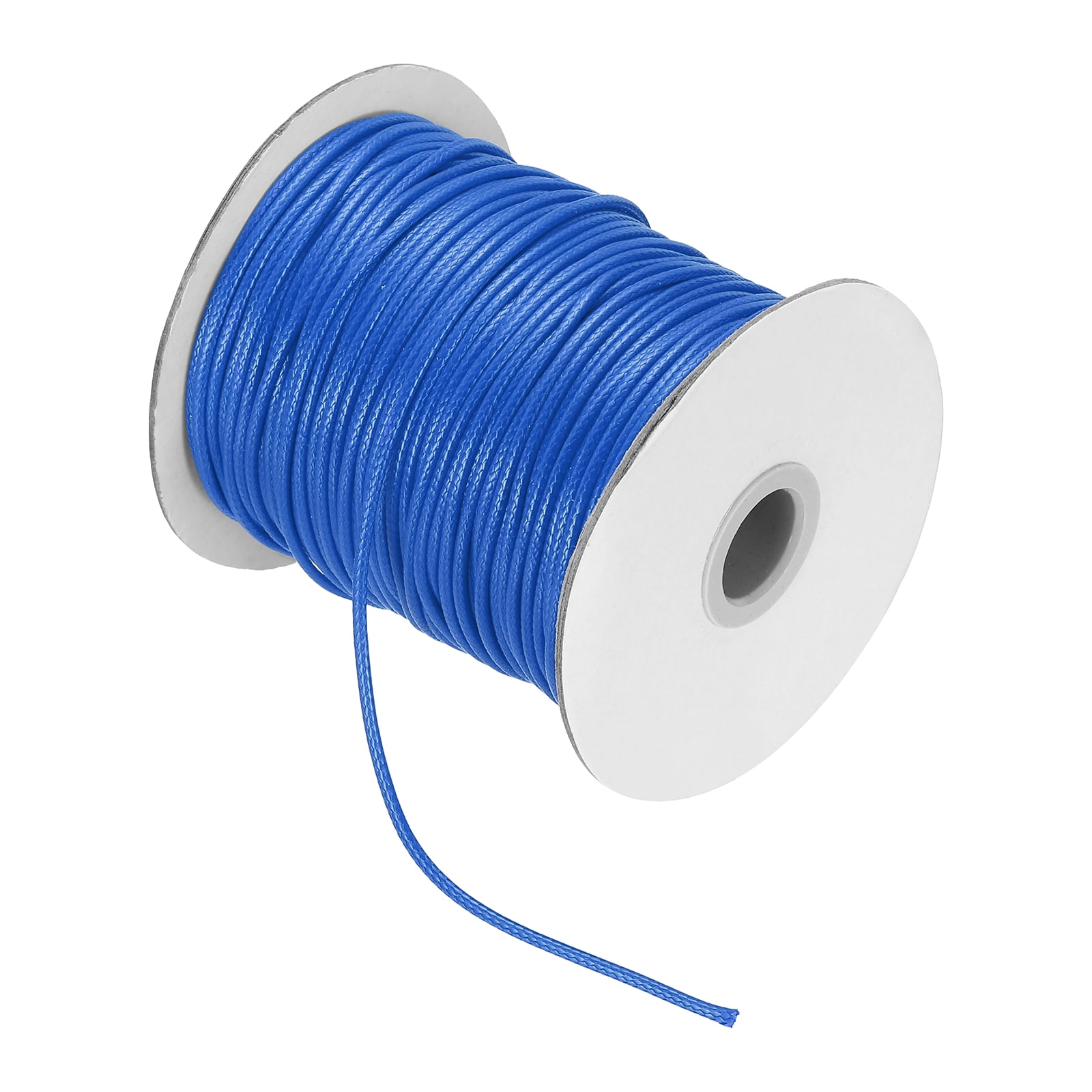 Waxed Cord 2mm Waxed Thread 87 Yard Wax String Leather Cord for Bracelet Making, Necklaces, Beading, Jewelry Making and DIY Crafts(Bright Blue)