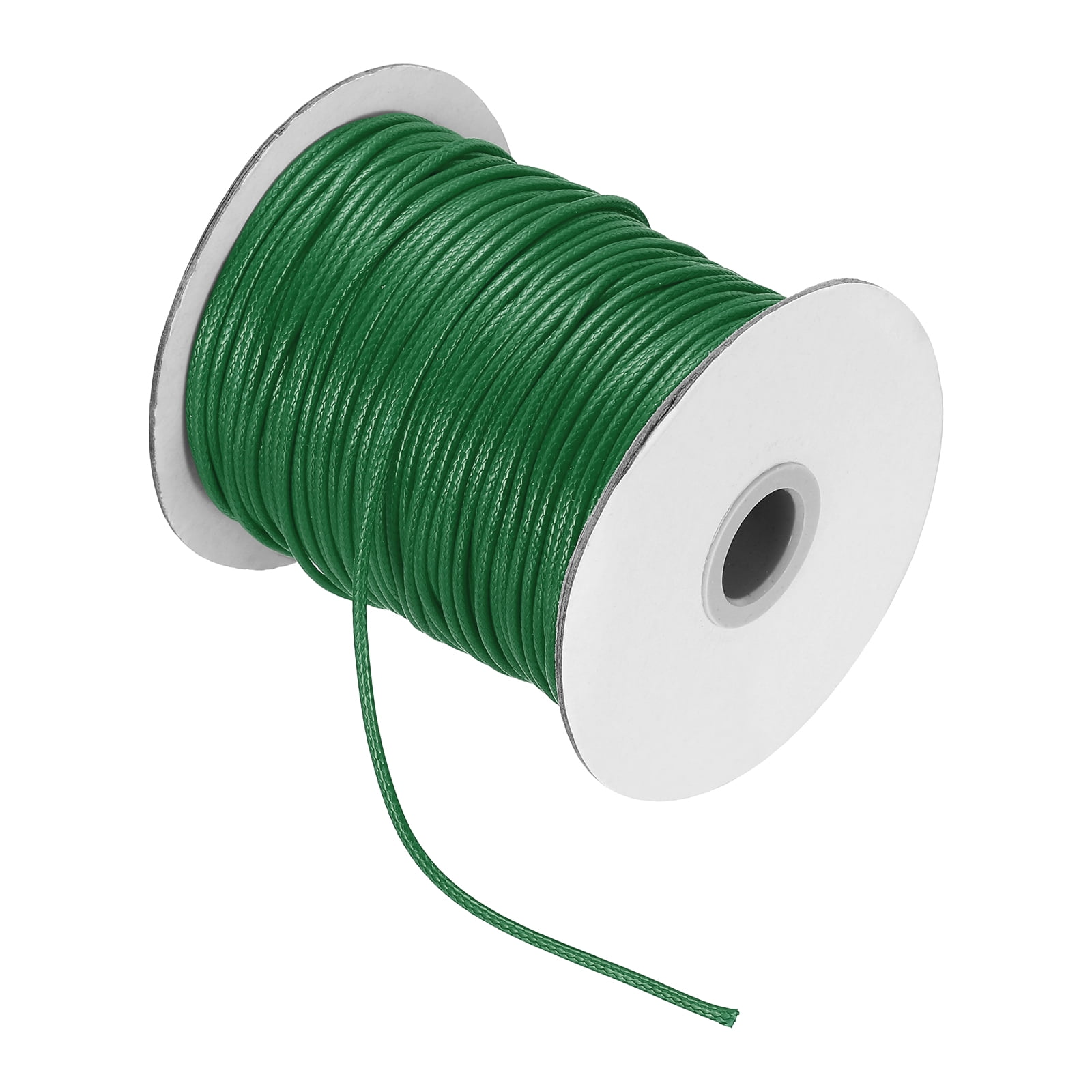 Waxed Cord 2mm Waxed Thread 87 Yard Wax String Leather Cord for Bracelet Making, Necklaces, Beading, Jewelry Making and DIY Crafts(Dark Green)