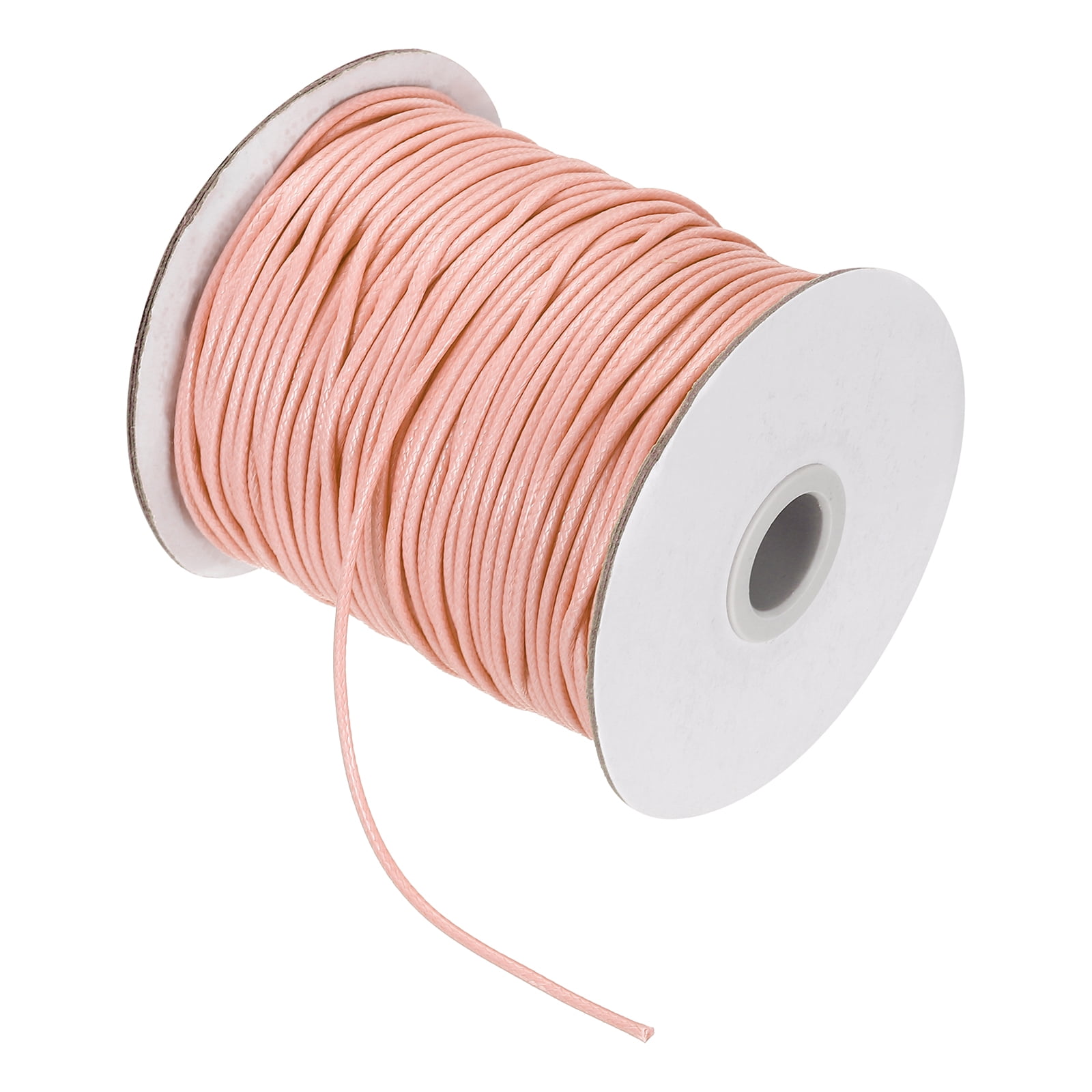 Waxed Cord 2mm Waxed Thread 87 Yard Wax String Leather Cord for Bracelet Making, Necklaces, Beading, Jewelry Making and DIY Crafts(Korean Pink)