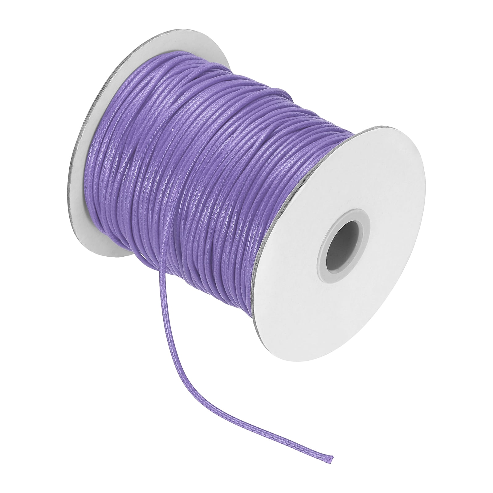 Waxed Cord 2mm Waxed Thread 87 Yard Wax String Leather Cord for Bracelet Making, Necklaces, Beading, Jewelry Making and DIY Crafts(Light Purple)