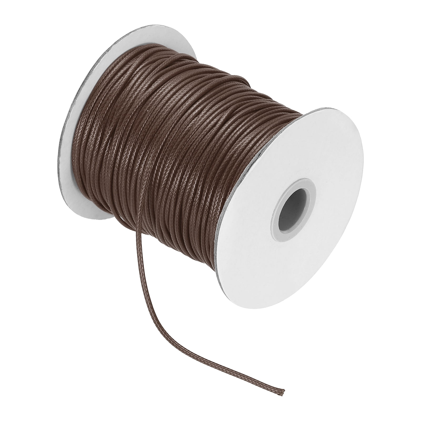 Waxed Cord 3.5mm Waxed Thread 44 Yard Wax String Leather Cord for Bracelet Making, Necklaces, Beading, Jewelry Making and DIY Crafts(Brown)