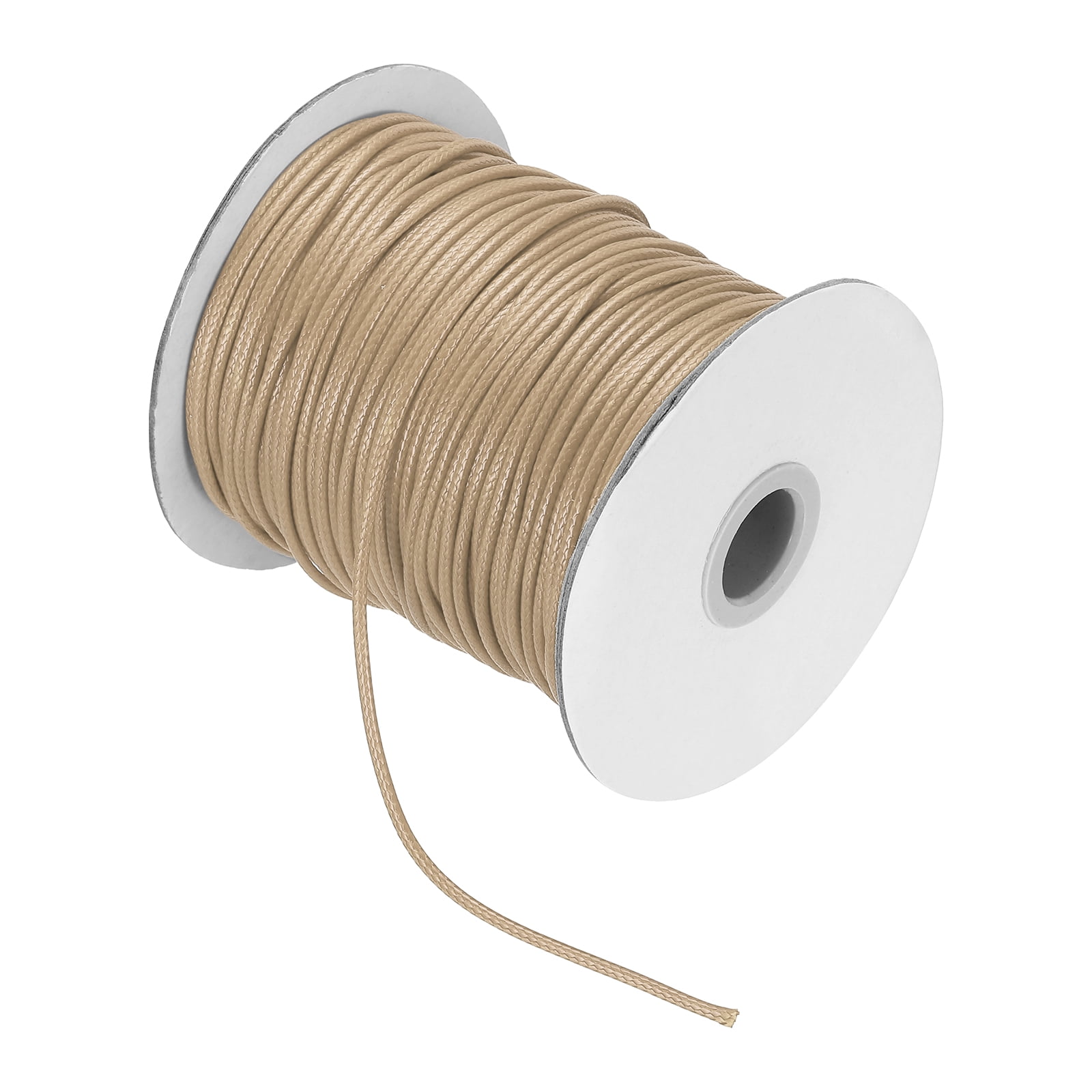 Waxed Cord 3.5mm Waxed Thread 44 Yard Wax String Leather Cord for Bracelet Making, Necklaces, Beading, Jewelry Making and DIY Crafts(Khaki)