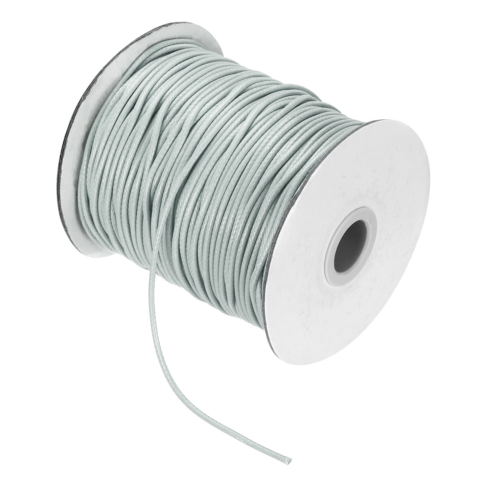 Waxed Cord 3.5mm Waxed Thread 44 Yard Wax String Leather Cord for Bracelet Making, Necklaces, Beading, Jewelry Making and DIY Crafts(Light Grey)