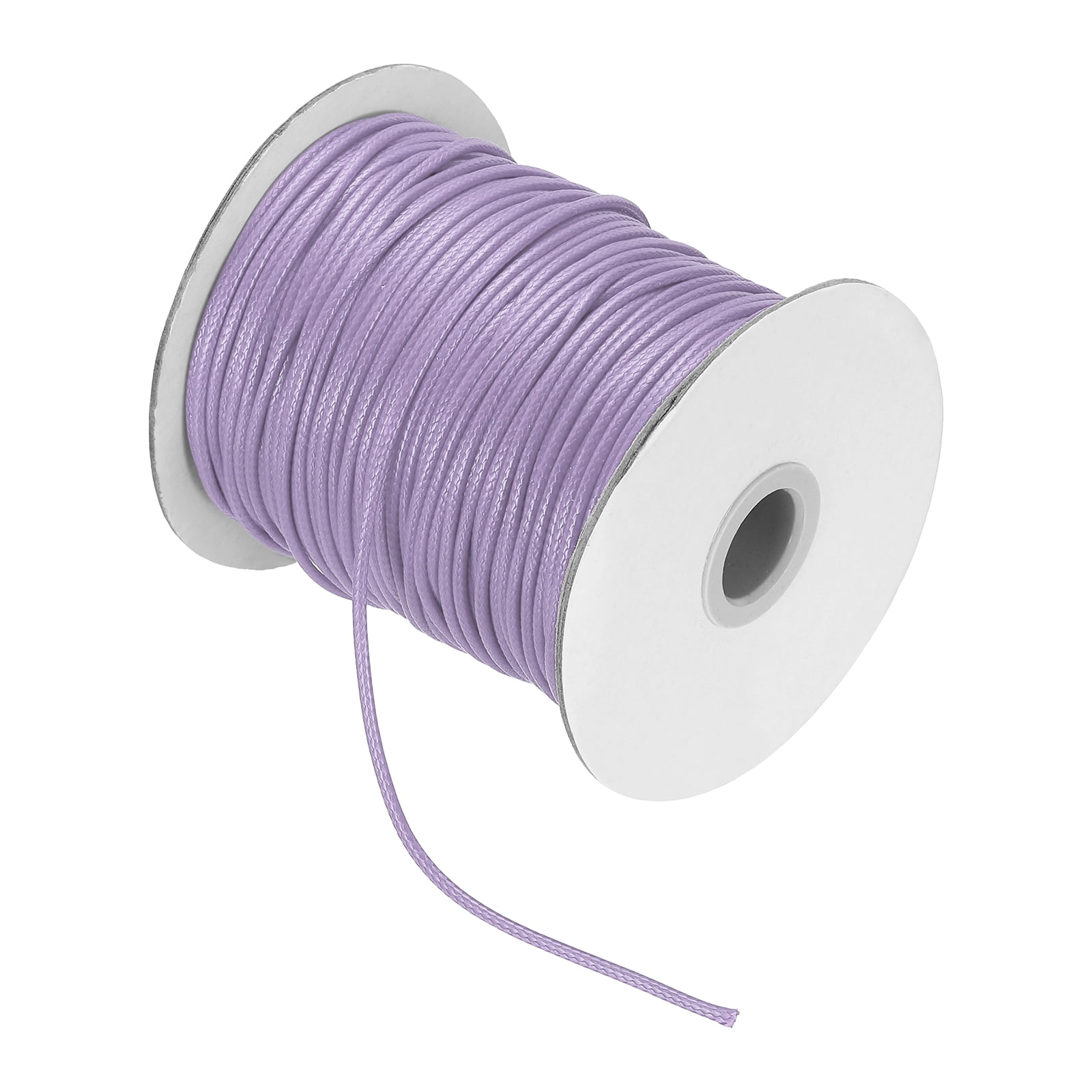 Waxed Cord 3.5mm Waxed Thread 44 Yard Wax String Leather Cord for Bracelet Making, Necklaces, Beading, Jewelry Making and DIY Crafts(Light Purple)