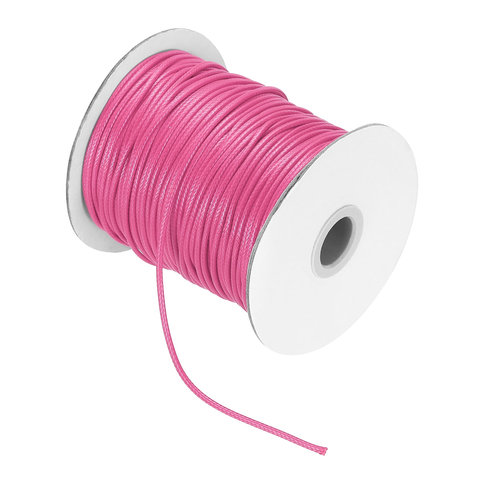 Waxed Cord 3.5mm Waxed Thread 44 Yard Wax String Leather Cord for Bracelet Making, Necklaces, Beading, Jewelry Making and DIY Crafts(Light Rose Red)