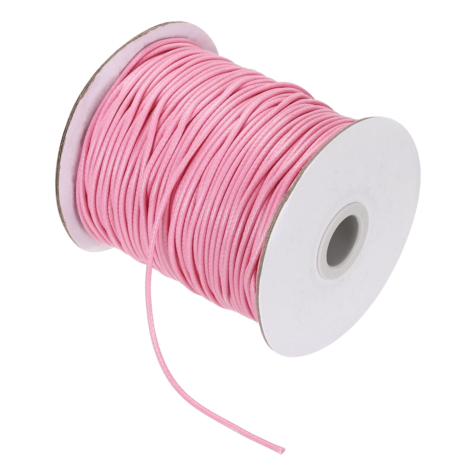 Waxed Cord 3.5mm Waxed Thread 44 Yard Wax String Leather Cord for Bracelet Making, Necklaces, Beading, Jewelry Making and DIY Crafts(Pink)