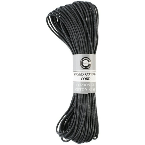 Waxed Cotton Cord 45'-Black