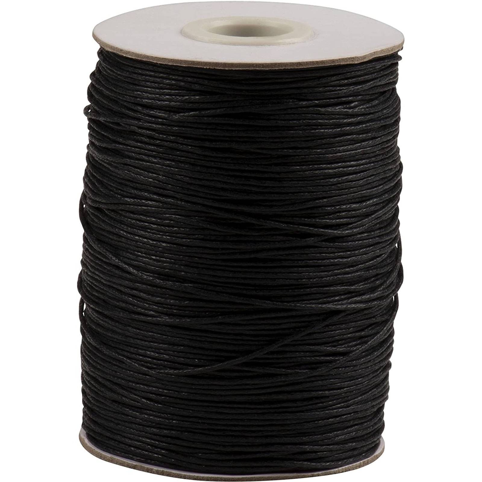 Waxed String 1mm 218 Yards White & Black Waxed Cotton Cord Wax Thread Waxed Poly - Default Title