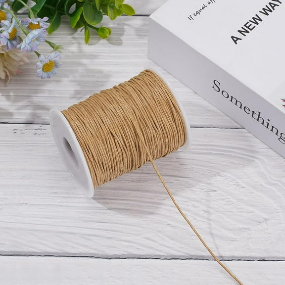 Waxed Cotton Thread Cords Macrame Artisan String for Jewelry Making BurlyWood 1mm about 100yards/roll 1 roll/set