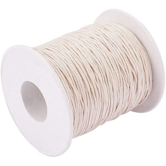 Waxed Cotton Thread Cords Macrame Artisan String for Jewelry Making Old Lace 1mm 100yards/roll for DIY