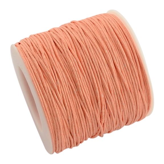 Waxed Cotton Thread Cords PeachPuff 1mm 100yards/roll(300 feet/roll)