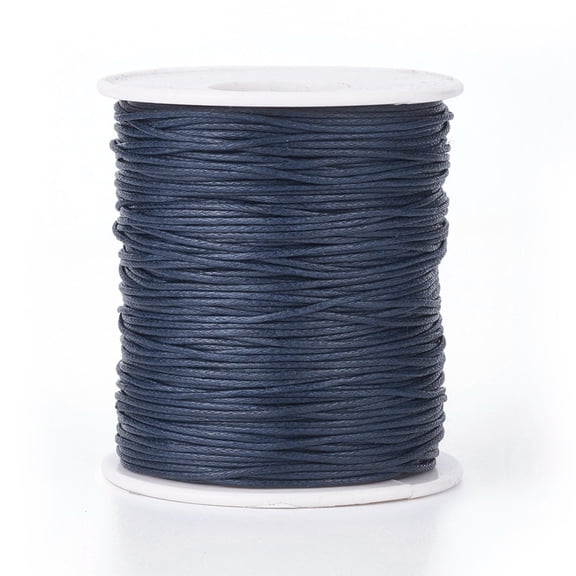 Waxed Cotton Thread Cords Prussian Blue 1mm 100yards/roll(300 feet/roll)