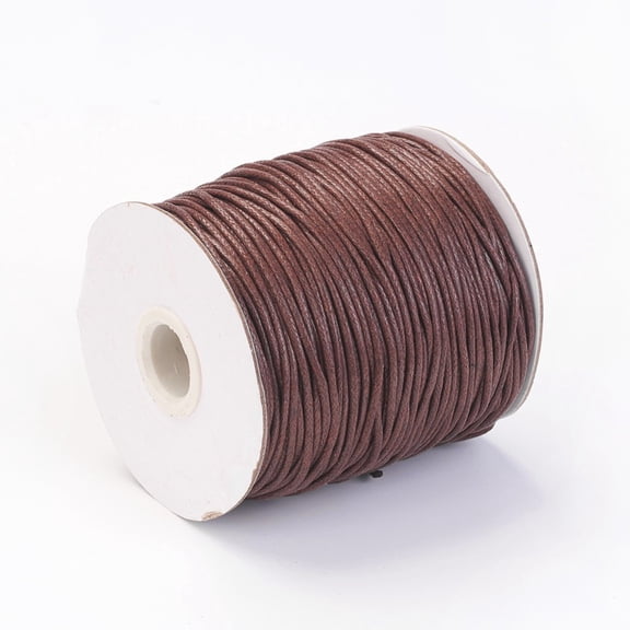 Waxed Cotton Thread Cords Saddle Brown 1.5mm 100yards/roll(300 feet/roll)