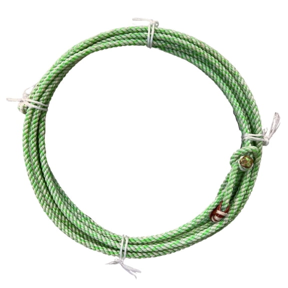 AJ Tack Waxed Nylon Kid Rope, Made in USA Green