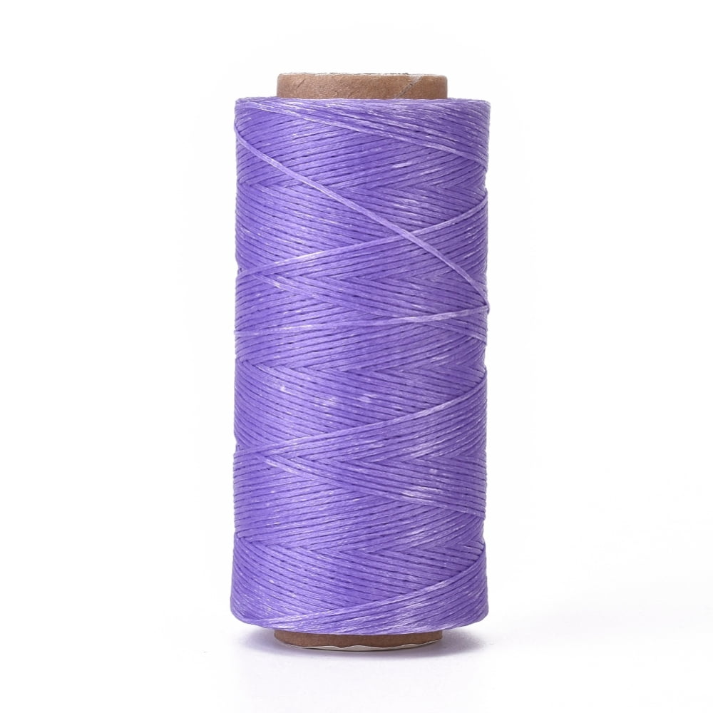 Waxed Polyester Cord Micro Macrame Cord Waxed Sewing Thread Flat Mauve 0.8mm about 284.33 yards(260m)/roll
