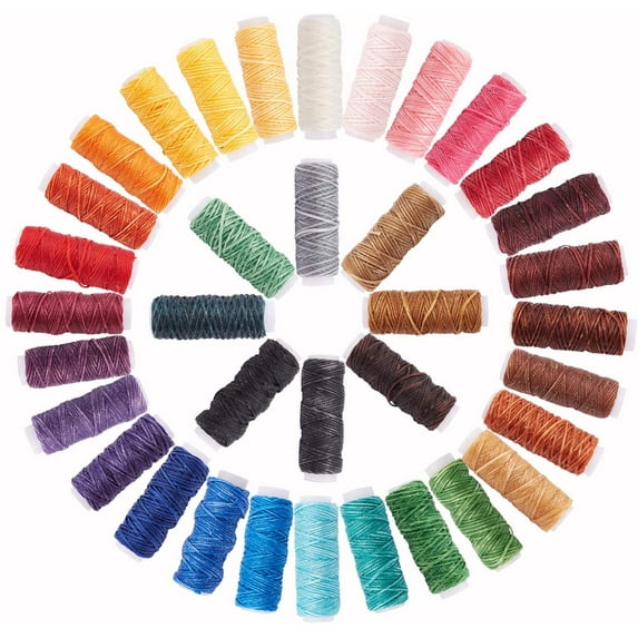 Waxed Polyester Cord Twisted Cord for Jewelry Making Mixed Color 0.8mm about 12m/roll