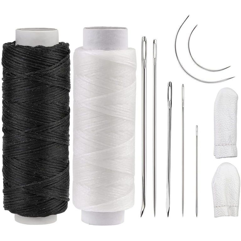 Waxed Thread, 110 Yard Needle and Thread Kit, 7 Pcs Leather Sewing