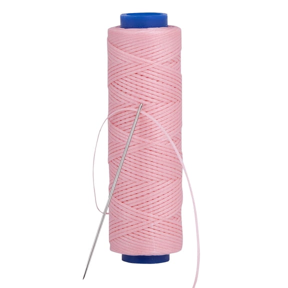 Waxed Thread, Strong Thread for Leather, Upholstery, Shoe, Bag, incl. Needle