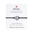 thumbnail image 1 of Waxed Wire Braid Adjustable Pushpull Bracelet Dog DOG Blessing Card Bracelet, 1 of 8