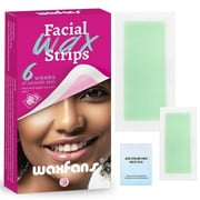 Hair Removal Wax Strips for Women and Men - 60 Strips: 40 for Face & 20 for Body - Suitable for All Skin and Hair Colors with 4 Soothing Wipes