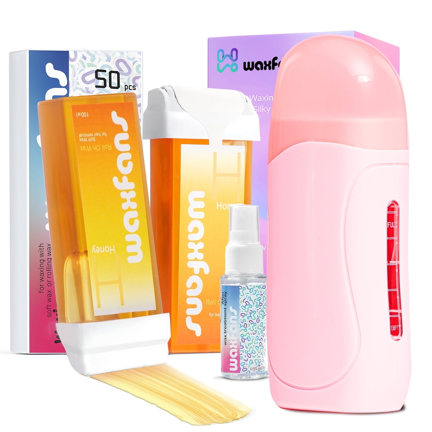 Waxing Kit Roll On Wax Machine Price NudeU Cordless Triple Roll-On