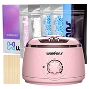 Waxfans Waxing Kit,Wax Warmer for Hair Removal,Easy to Use Wax Kit,Wax Beads for Sensitive Skin