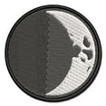 thumbnail image 1 of Waxing Crescent Moon Phase Applique Multi-Color Embroidered Hook & Loop Patch - 3.5 Inch Large, 1 of 5