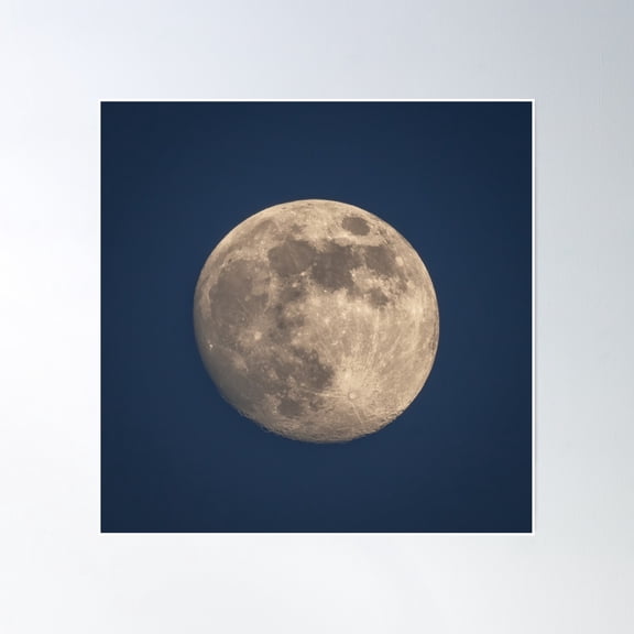 Waxing Gibbous (96%) Poster Wall Art, Modern Wall Decor, 30x30 UNFRAMED