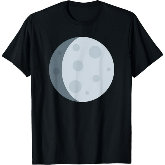 Waxing Gibbous Moon T-Shirt men and women can wear, black, white, gifts
