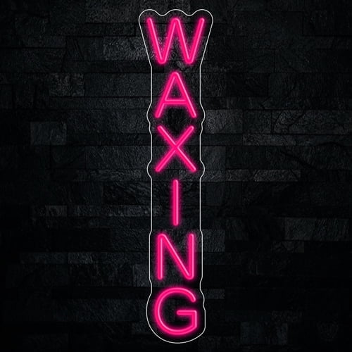 Waxing Neon LED Sign 6"L x 27"H #32859