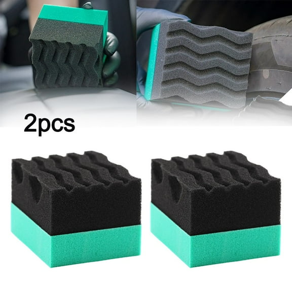 Waxing Sponge Tire Rubber Plastic Waxing Sponge Handmade Polishing Sponge2pcs