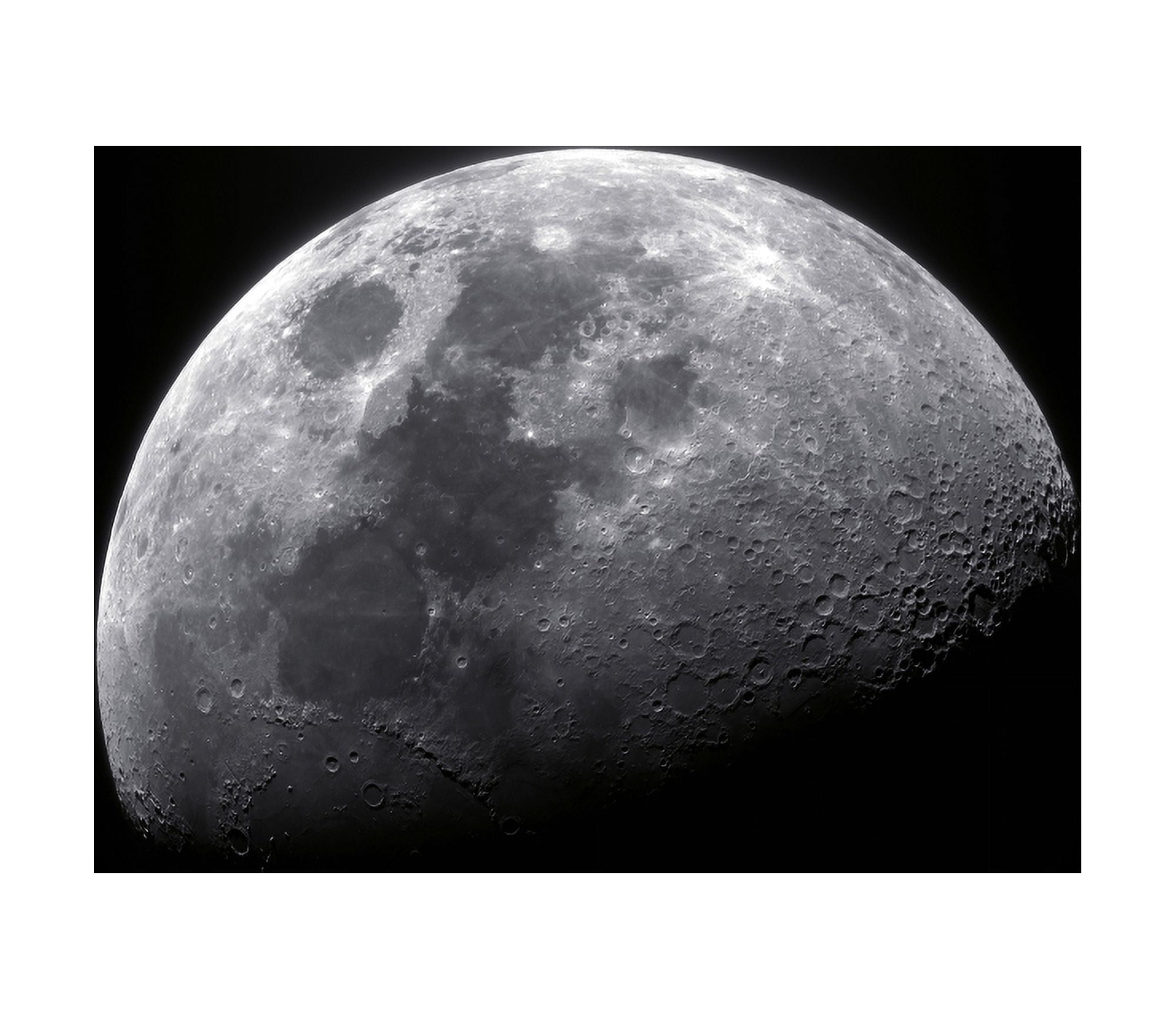 Waxing gibbous moon Canvas Art - Roth RitterStocktrek Images (15 x 13)