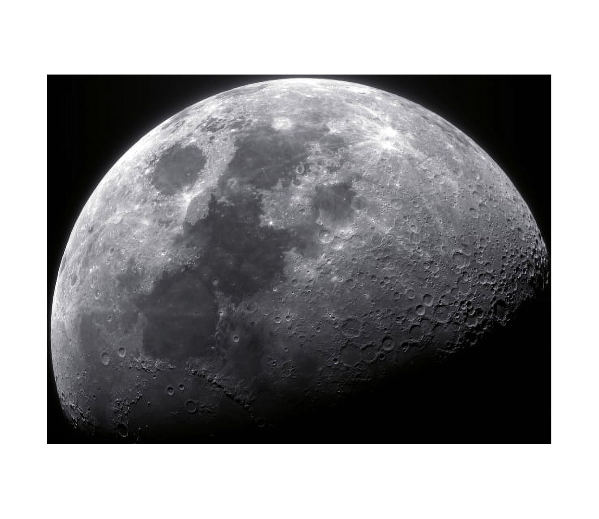 Waxing gibbous moon Canvas Art - Roth RitterStocktrek Images (30 x 26)