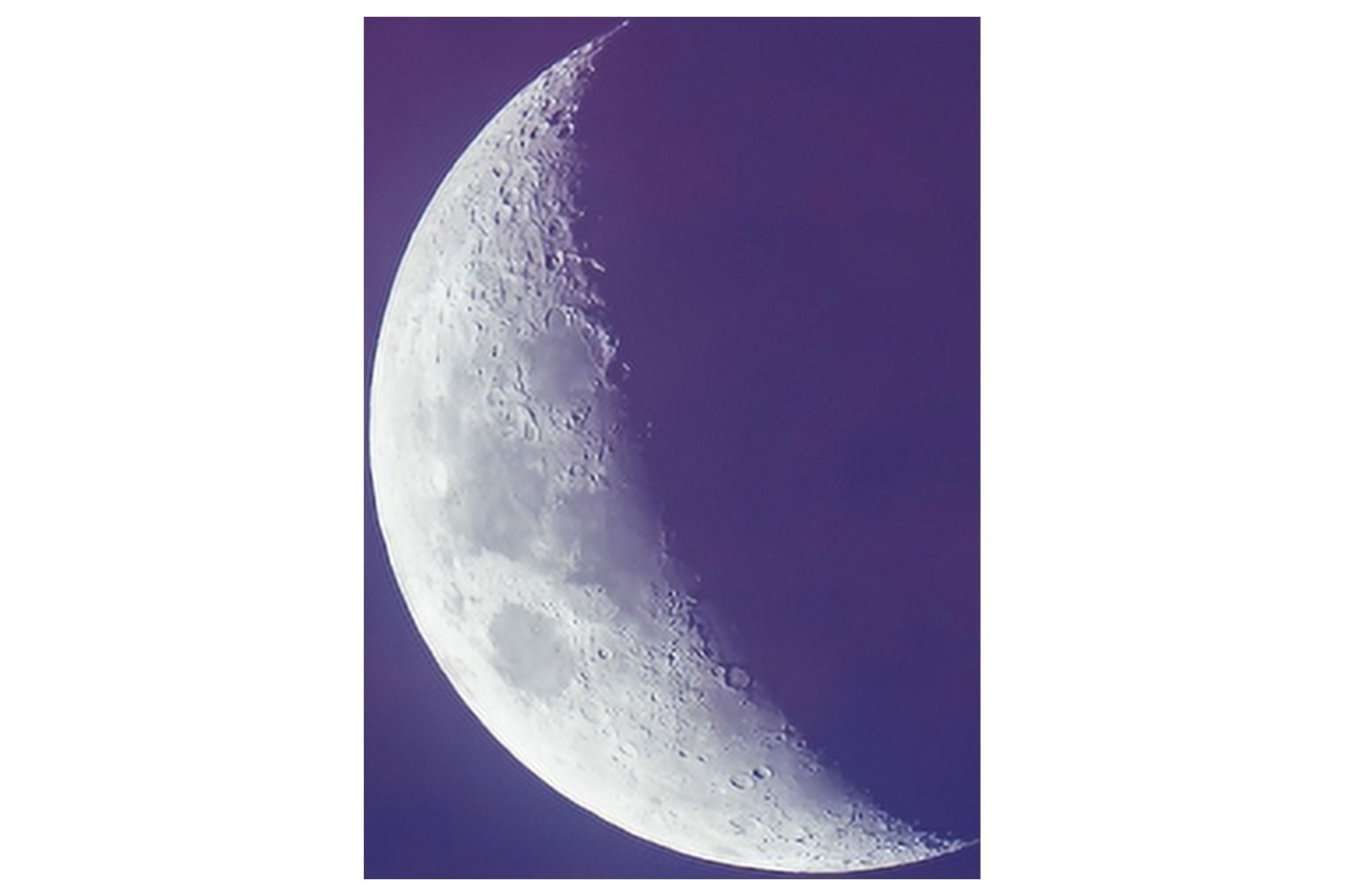 Waxing moon in pink clouds Canvas Art - Alan DyerStocktrek Images (34 x 23)