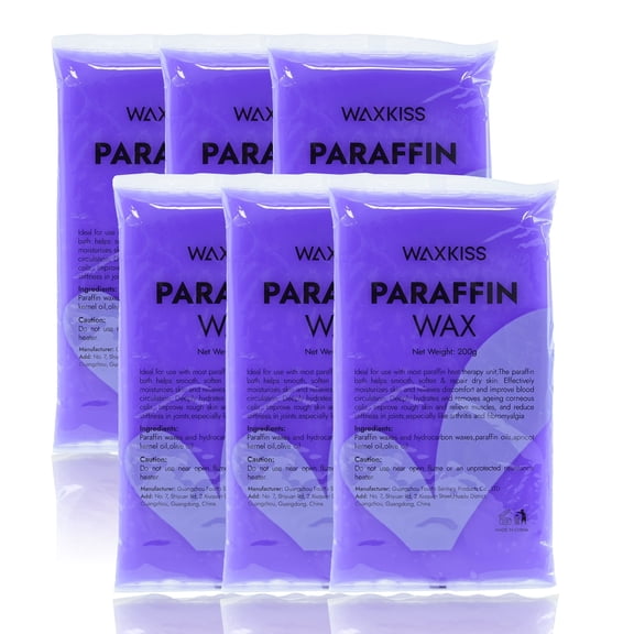 Waxkiss 6 packs Paraffin Wax Refills of Lavender scent, Paraffin Wax for Hand and Feet, Moisturizing for Hands and Feet, 6 Count