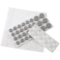 thumbnail image 1 of 4210195N Clear & Gray Round Self Stick Bumpers 80-Piece Set, 1 of 6