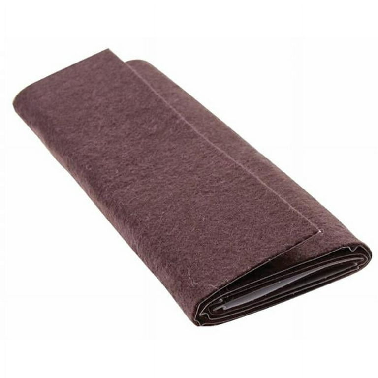 Waxman Consumer Group 4612595N Brown Self-Stick Felt Blanket Pad- 6 x 18  in. 