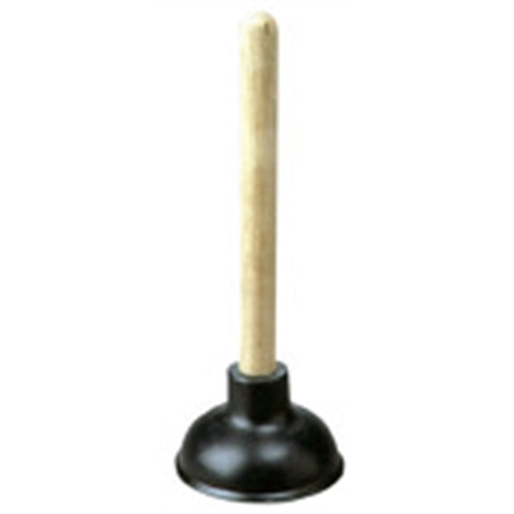 Plumb Craft Waxman 7505000T Black rubber with Wood Handle Mini Plunger 4 in.