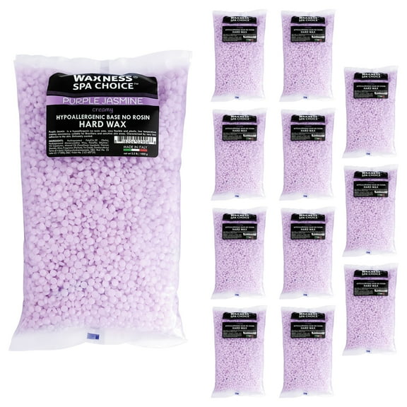Waxness Hard Wax Beads Rosin Free Demi Creamy Spa Choice Purple Jasmine Bulk 26.4 lb / 12 kg